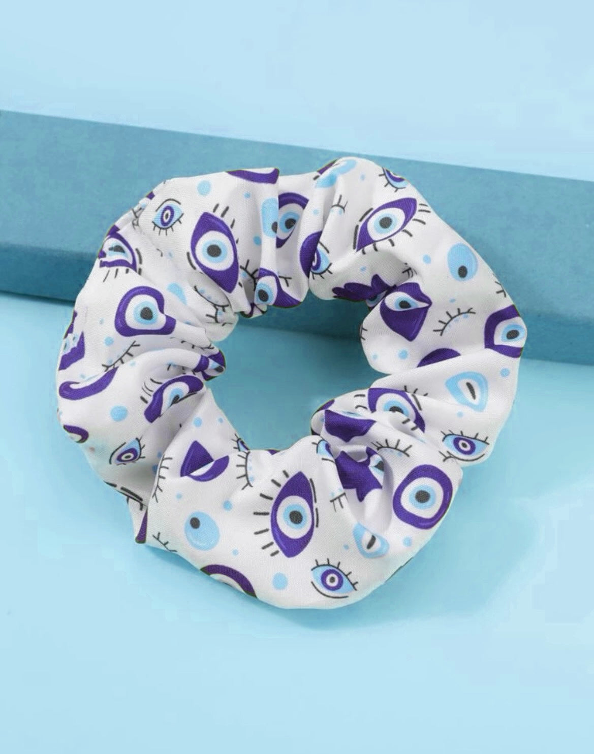Evil Eye Print Scrunchie