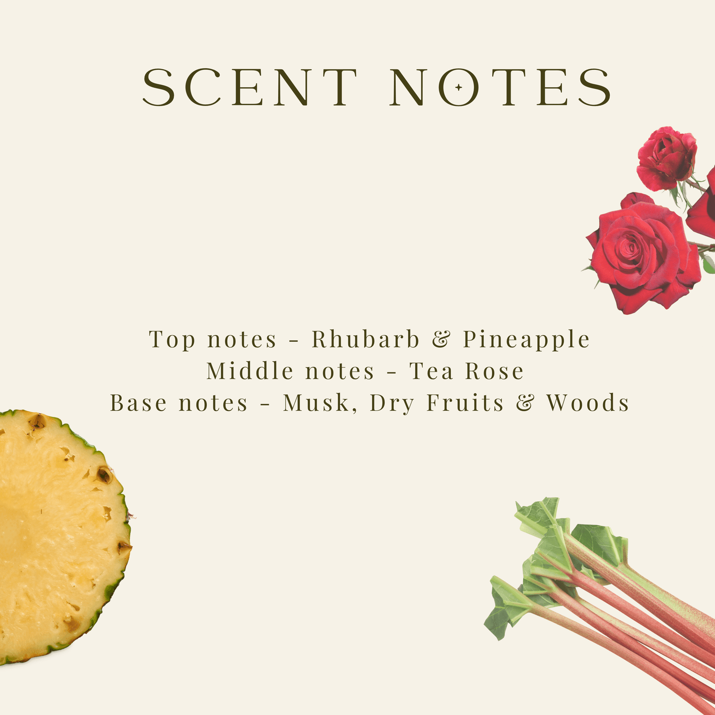 Rose and Rhubarb Crystal Candle