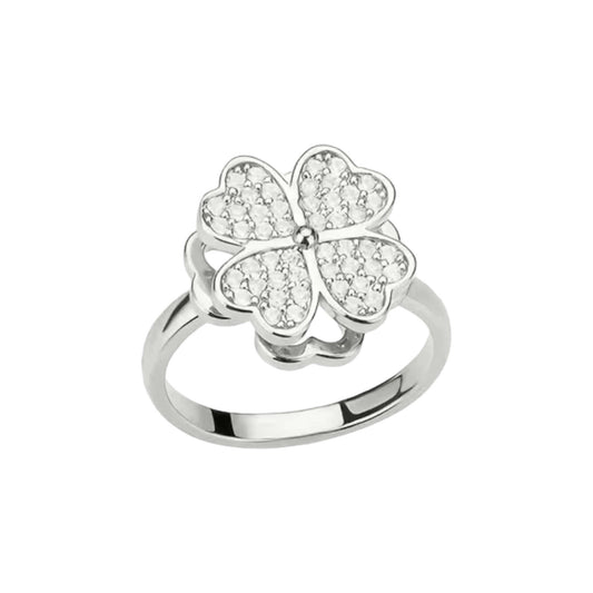 Stainless Steel Clover Anxiety Ring